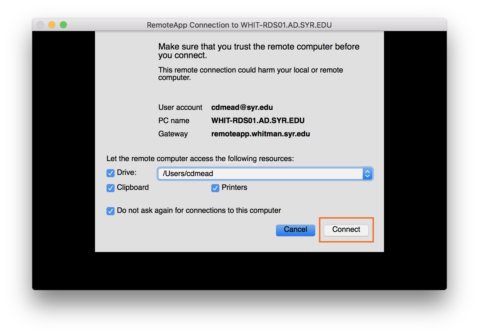 microsoft remote desktop connection client for mac 1